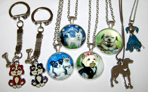 Dog themed earrings pendant - dog,