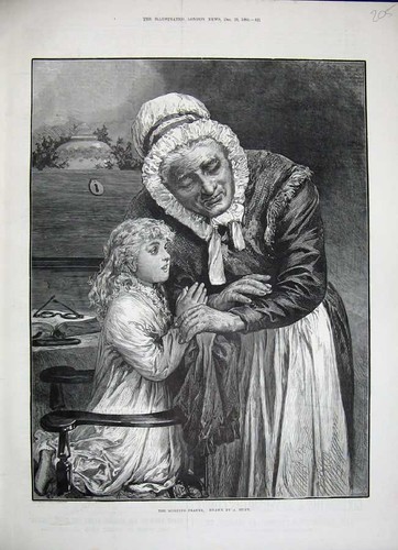 Original old antique print - antique,
