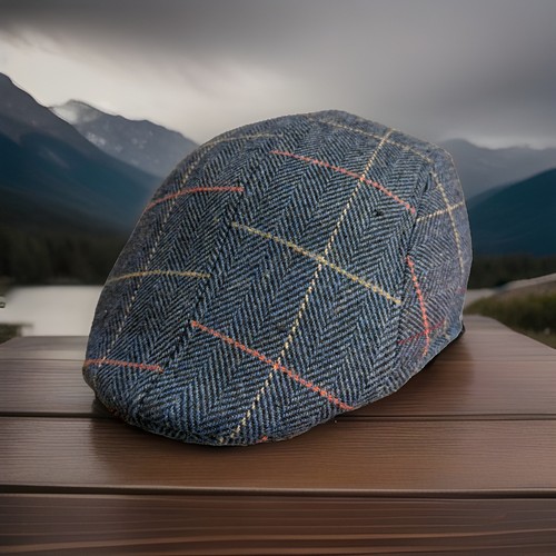Tweed hat flat cap - hat, unisex