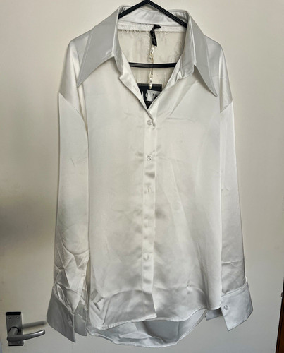 Women white satin collared - women’s,