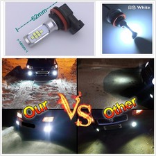 2 Pcs H8 H11 White LED 12-24V