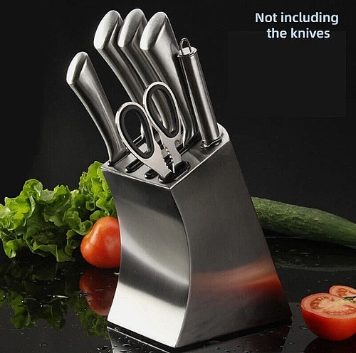 Stainless steel knife stand - steel,