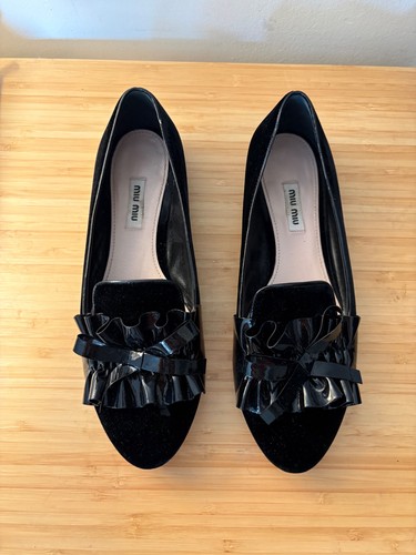 Miu velvet loafer with - miu,