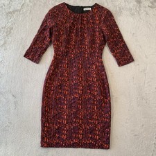 WHISTLES Dress UK 8 Red Silk