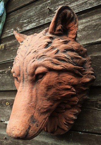 Wolf head wall plaque frost - plaque,
