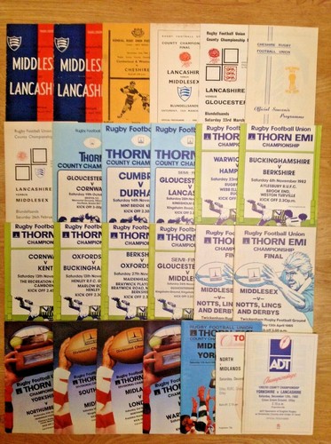 County rugby programmes - county,