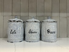 A set of 3 x Vintage Enamel