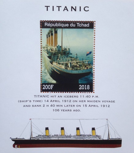 Titanic 2018 mnh - titanic, stamp