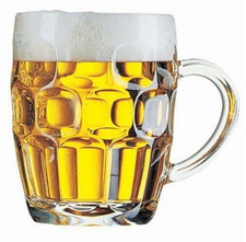 Dimpled beer tankard - 2x,