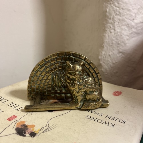 Vintage brass persian cat - brass,