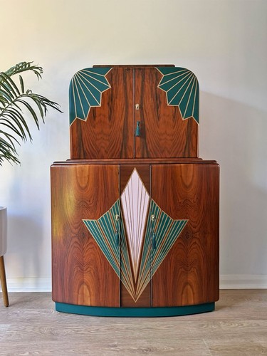 Large vintage walnut art deco - walnut,
