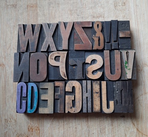 Vintage wooden letterpress - wooden,