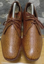 Grenson Men's Tan Leather Croc Style Lace Up Shoes Size 7.5 UK Great Condition