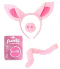 PIG ANIMAL EARS NOSE TAIL PINK