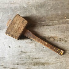 Antique small wooden mallet - antique,
