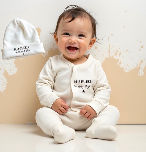 Personalised sleepsuit hat - sleepsuit,
