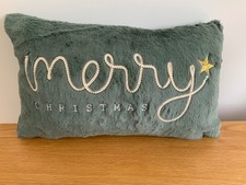 Next Green   ‘Merry Christmas’ Novelty Cushion 50 x 30cm NEW WITH TAGS