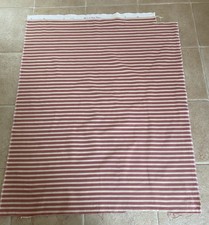 Vintage Sanderson Upholstery Fabric, Tiger Stripe 1986, Cherry/Cream 109 x 92cm