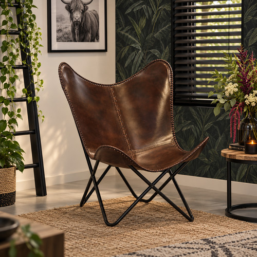 Brown buffalo leather - buffalo,