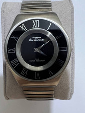Ben Sherman Watch Black Roman Dial Stainless Steel Expansion Band 50M