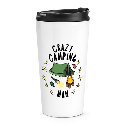Crazy camping man - camping, stars