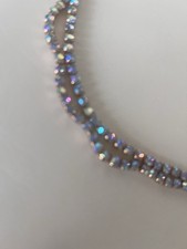 Vintage Aurora Borealis Rhinestone Choker Necklace – 1950s Double Row Sparkle