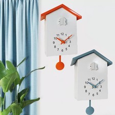 Modern Cuckoo Wall Clock Quiet Pendulum Clock Wall-Mounted Desktop Clocks