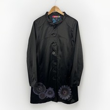 Desigual Black Satin Trench