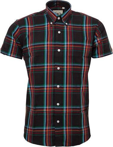 Relco mens black check - relco, short
