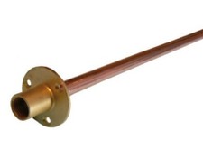 Outside Garden Tap Wall Plate Tube 15mm X 350mm Copper Pipe Tail Through Wall