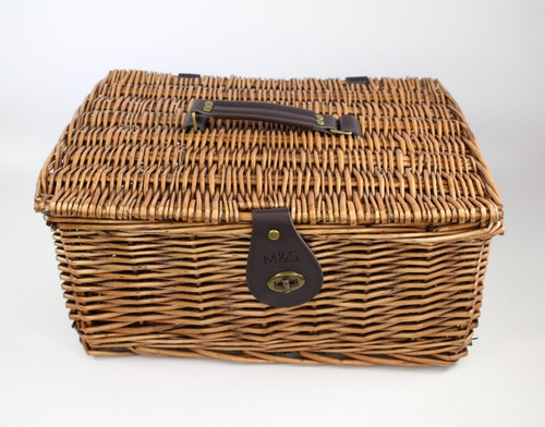 Brown wicker hamper - brown,