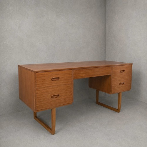 Mid century vintage teak desk - mid-century,