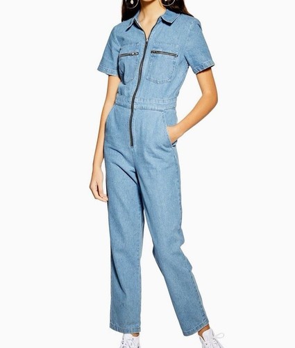 Topshop denim jumpsuit medium - topshop,