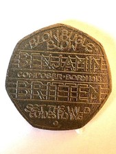 2013 Benjamin Britten 50p Coin