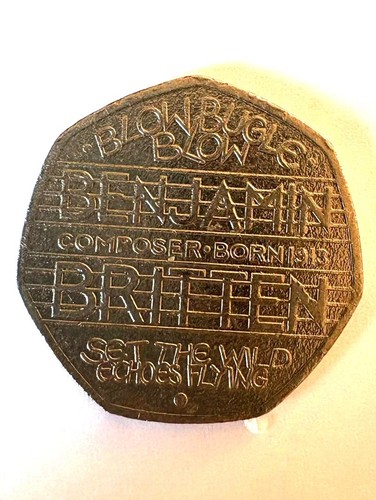 2013 benjamin britten 50p - 2013,