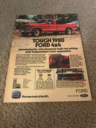 Vintage 1980 ford 4x4 pickup - vintage,