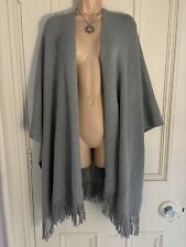 Marks and Spencer one size silver shawl, long length, fringed bottom