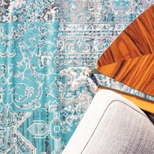 Aqua Blue Rugs for Kitchen