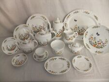 Aynsley Cottage Garden - vintage fine bone china embossed tableware - 1D2A #