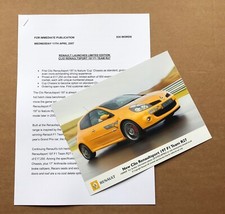 Clio Renaultsport 197 F1 Team R27 Limited Edition Press Photograph/Release