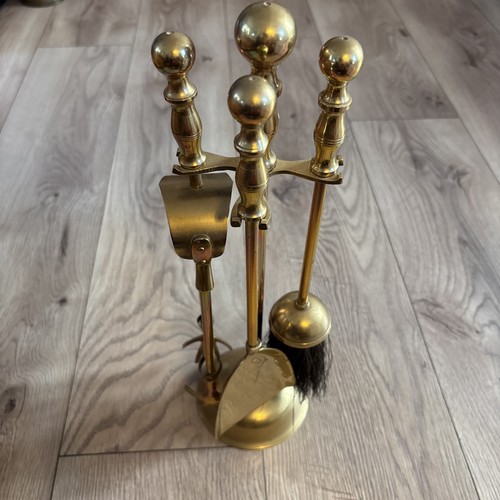 Vintage solid brass fireside - vintage,