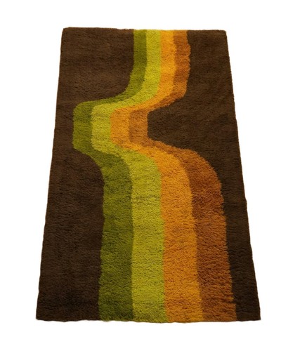 German mid century shag rug - mid-century,