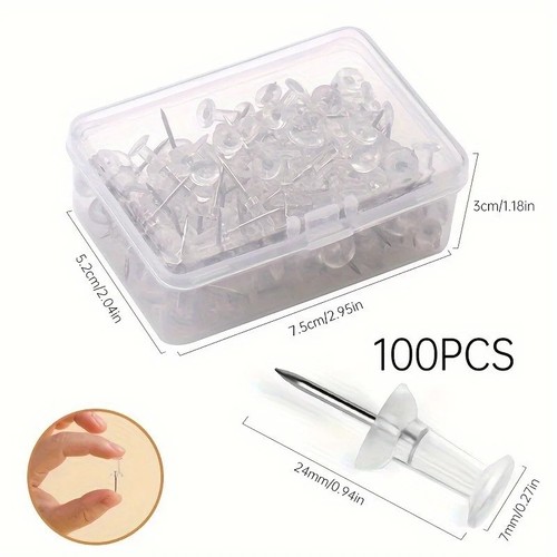 100pcs clear thumb - 100pcs, push