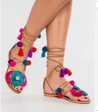 Topshop Coin Leather gladiator