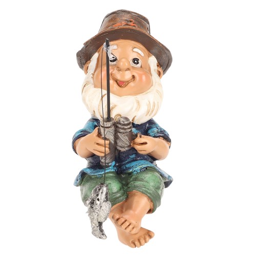 Funny fishing gnome - funny, sitter