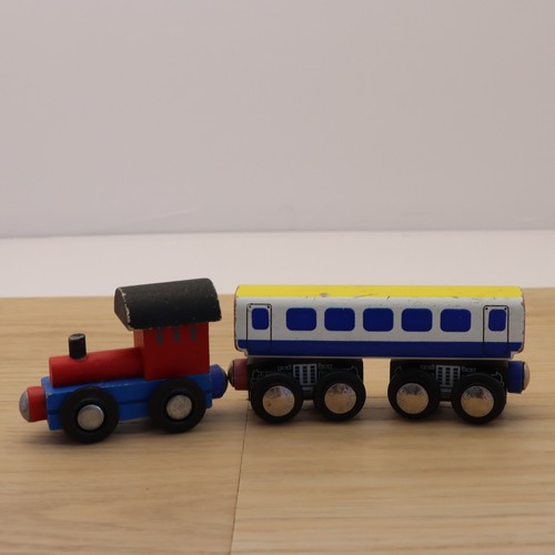 Wooden train track engine - wooden,