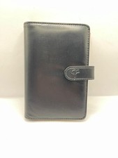 Vintage Filofax Style Personal Organiser Black Leather -  Unused Inserts