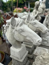 Pair horse heads garden - horse,