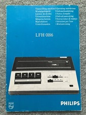 Philips Transcribing Machine LFH 0186 Operating Instructions in 7 Languages