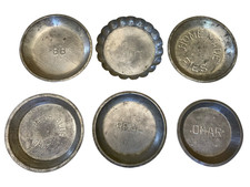 Six Antique Pie Tins Blue Bird